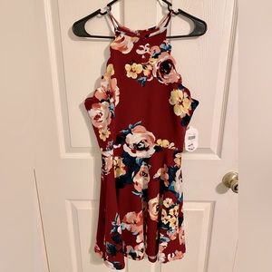 Altered State Red Floral Summer Dress